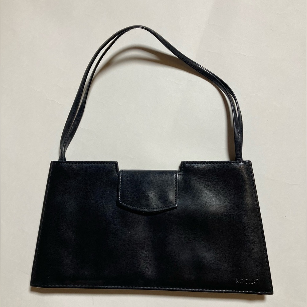 Kookai Vintage 1998 Leather Purse Minimalist Black